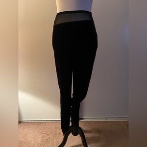 Naked Wardrobe black velvet leggings pants Sz XS